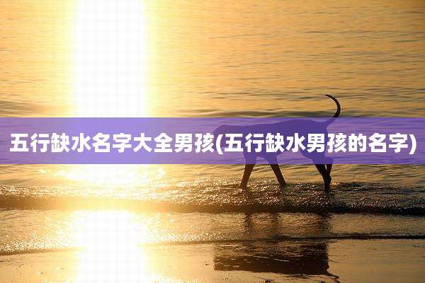 五行缺水名字大全男孩(五行缺水男孩的名字)