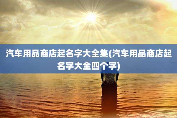 汽车用品商店起名字大全集(汽车用品商店起名字大全四个字)