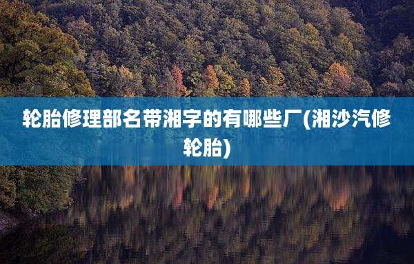 轮胎修理部名带湘字的有哪些厂(湘沙汽修轮胎)