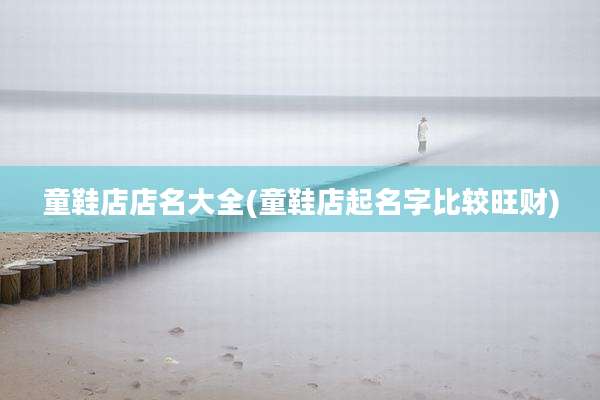 童鞋店店名大全(童鞋店起名字比较旺财)