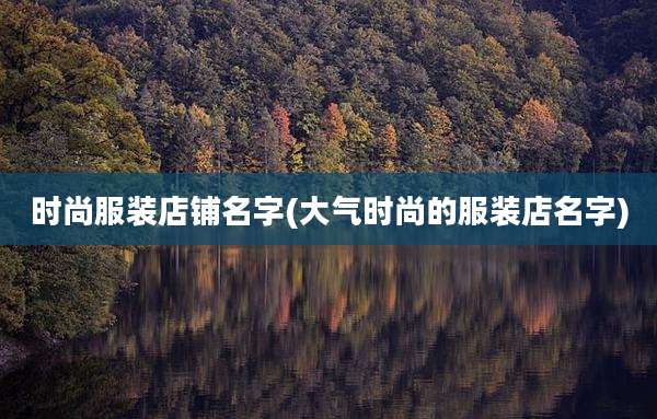 时尚服装店铺名字(大气时尚的服装店名字)