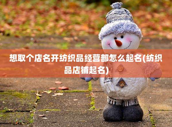 想取个店名开纺织品经营部怎么起名(纺织品店铺起名)