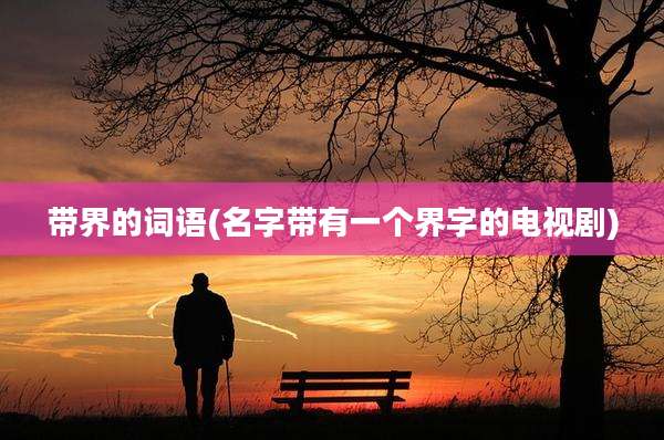 带界的词语(名字带有一个界字的电视剧)