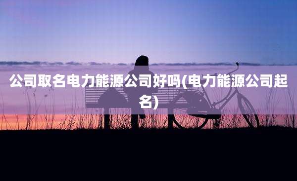 公司取名电力能源公司好吗(电力能源公司起名)