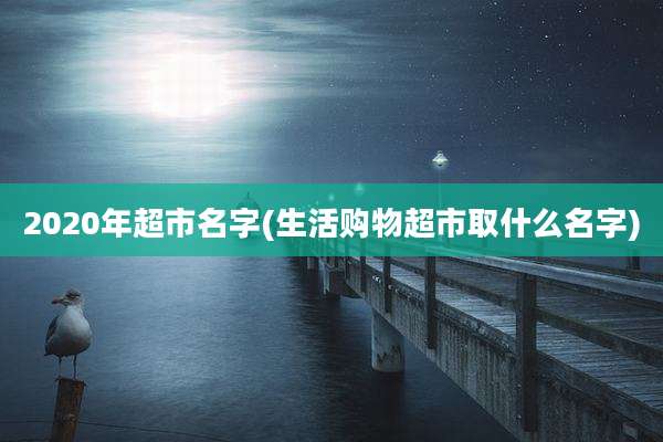2020年超市名字(生活购物超市取什么名字)
