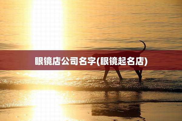 眼镜店公司名字(眼镜起名店)
