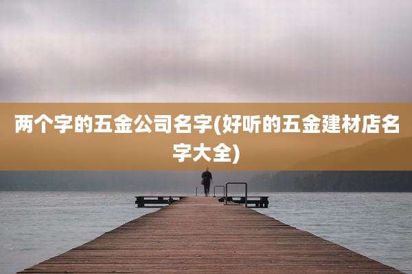 两个字的五金公司名字(好听的五金建材店名字大全)