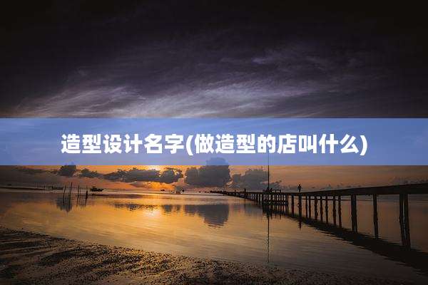 造型设计名字(做造型的店叫什么)