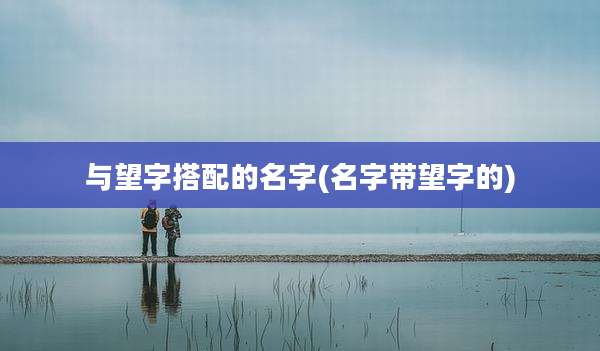 与望字搭配的名字(名字带望字的)