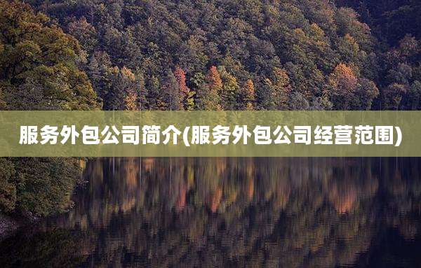 服务外包公司简介(服务外包公司经营范围)