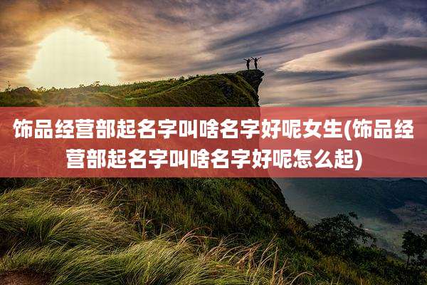 饰品经营部起名字叫啥名字好呢女生(饰品经营部起名字叫啥名字好呢怎么起)