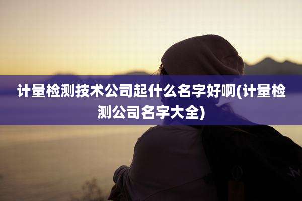 计量检测技术公司起什么名字好啊(计量检测公司名字大全)