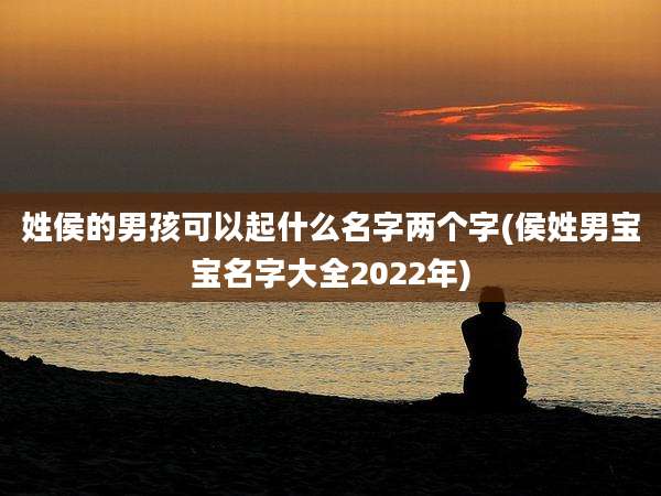 姓侯的男孩可以起什么名字两个字(侯姓男宝宝名字大全2022年)