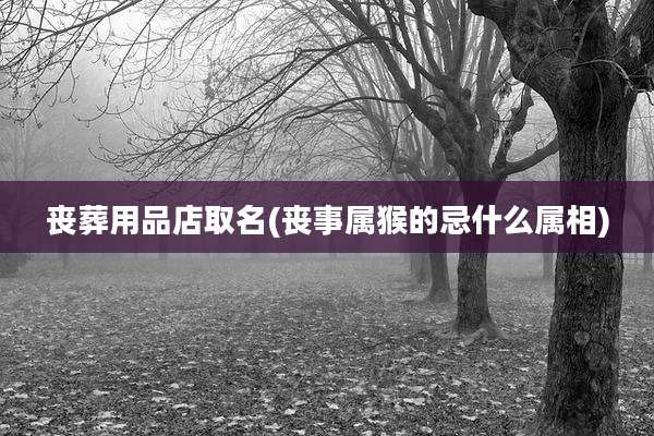 丧葬用品店取名(丧事属猴的忌什么属相)