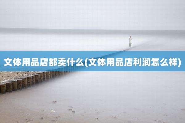 文体用品店都卖什么(文体用品店利润怎么样)