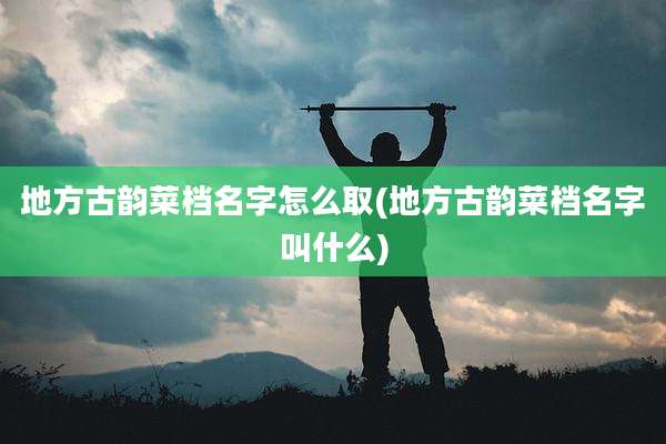 地方古韵菜档名字怎么取(地方古韵菜档名字叫什么)