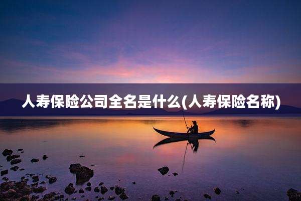 人寿保险公司全名是什么(人寿保险名称)