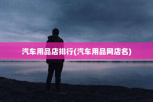 汽车用品店排行(汽车用品网店名)