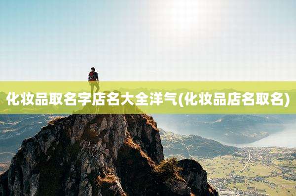 化妆品取名字店名大全洋气(化妆品店名取名)
