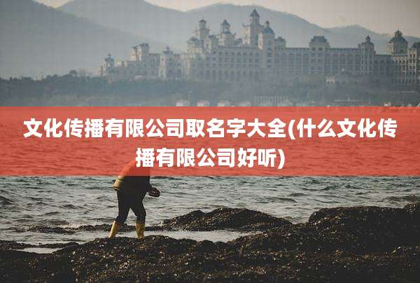文化传播有限公司取名字大全(什么文化传播有限公司好听)