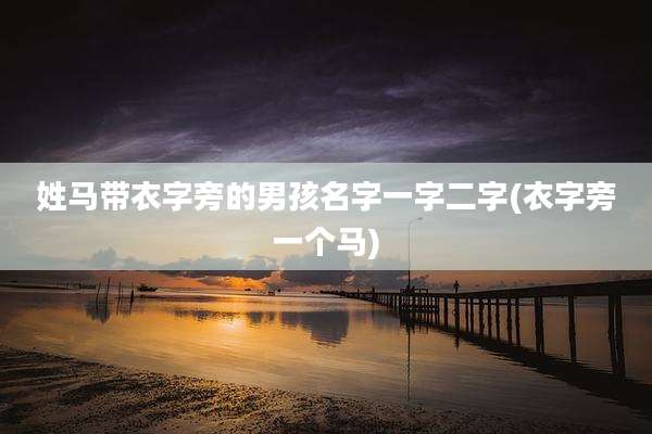 姓马带衣字旁的男孩名字一字二字(衣字旁一个马)