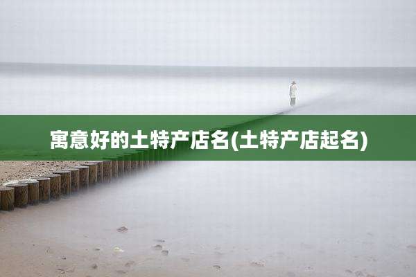 寓意好的土特产店名(土特产店起名)