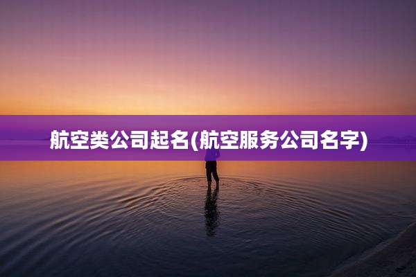 航空类公司起名(航空服务公司名字)