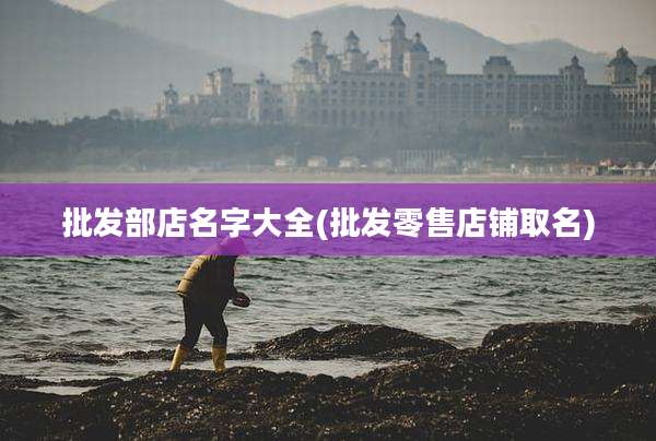 批发部店名字大全(批发零售店铺取名)