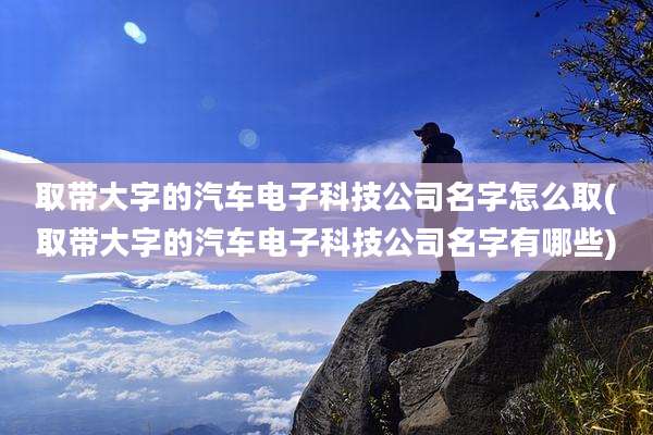 取带大字的汽车电子科技公司名字怎么取(取带大字的汽车电子科技公司名字有哪些)