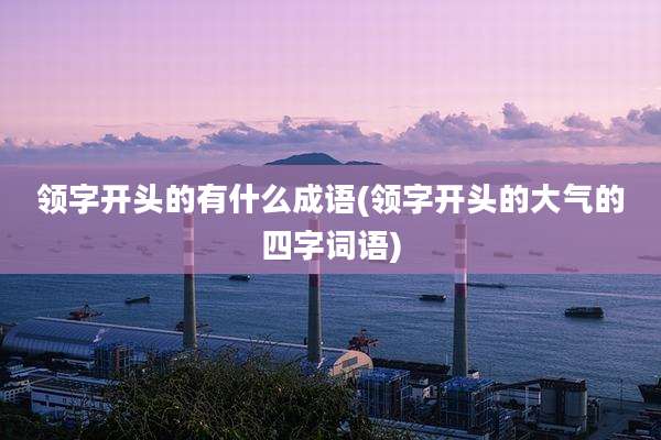领字开头的有什么成语(领字开头的大气的四字词语)