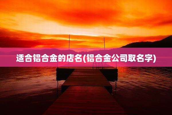 适合铝合金的店名(铝合金公司取名字)