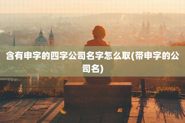 含有申字的四字公司名字怎么取(带申字的公司名)