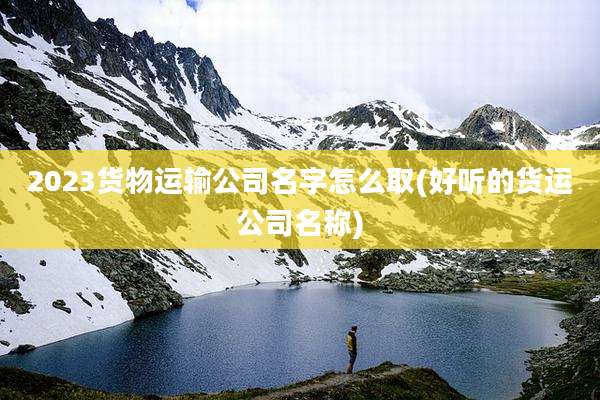 2023货物运输公司名字怎么取(好听的货运公司名称)