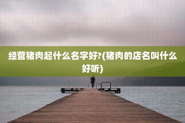 经营猪肉起什么名字好?(猪肉的店名叫什么好听)