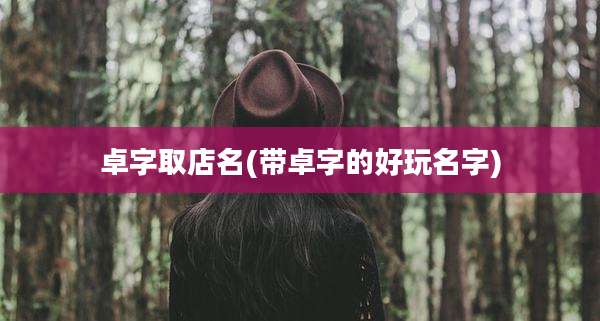 卓字取店名(带卓字的好玩名字)