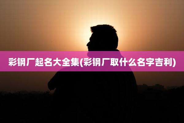 彩钢厂起名大全集(彩钢厂取什么名字吉利)
