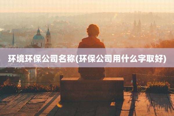 环境环保公司名称(环保公司用什么字取好)