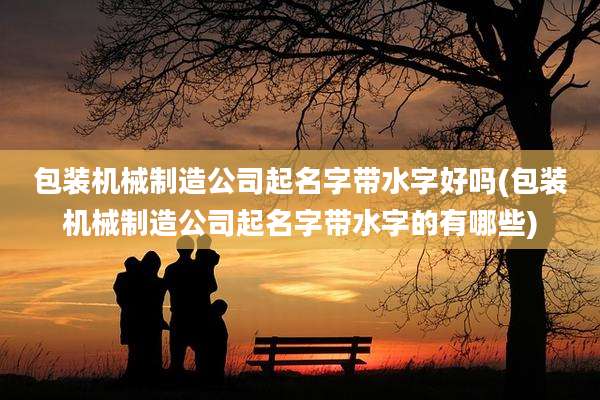 包装机械制造公司起名字带水字好吗(包装机械制造公司起名字带水字的有哪些)