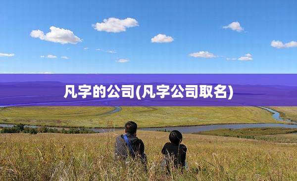 凡字的公司(凡字公司取名)