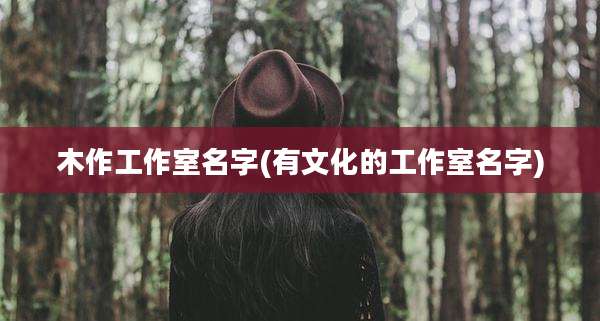 木作工作室名字(有文化的工作室名字)