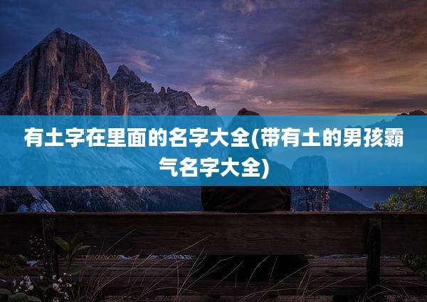 有土字在里面的名字大全(带有土的男孩霸气名字大全)