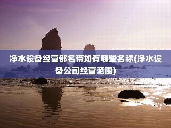 净水设备经营部名带如有哪些名称(净水设备公司经营范围)
