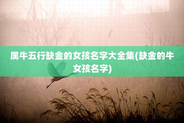 属牛五行缺金的女孩名字大全集(缺金的牛女孩名字)