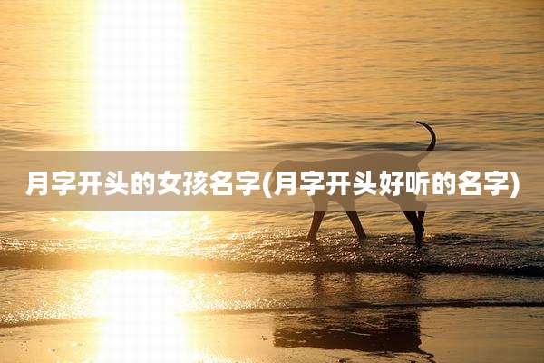 月字开头的女孩名字(月字开头好听的名字)