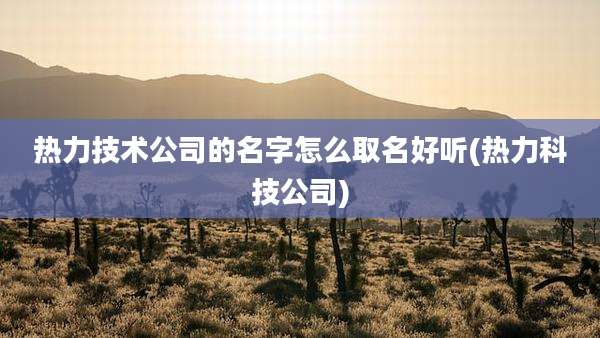 热力技术公司的名字怎么取名好听(热力科技公司)
