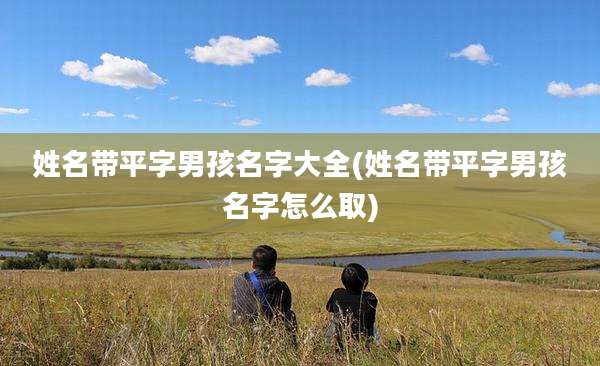 姓名带平字男孩名字大全(姓名带平字男孩名字怎么取)