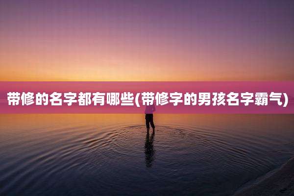 带修的名字都有哪些(带修字的男孩名字霸气)