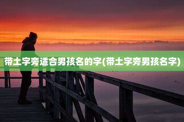 带土字旁适合男孩名的字(带土字旁男孩名字)