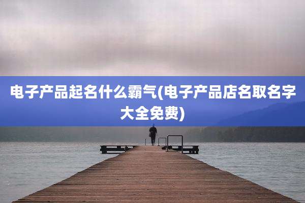 电子产品起名什么霸气(电子产品店名取名字大全免费)