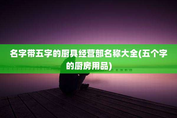 名字带五字的厨具经营部名称大全(五个字的厨房用品)